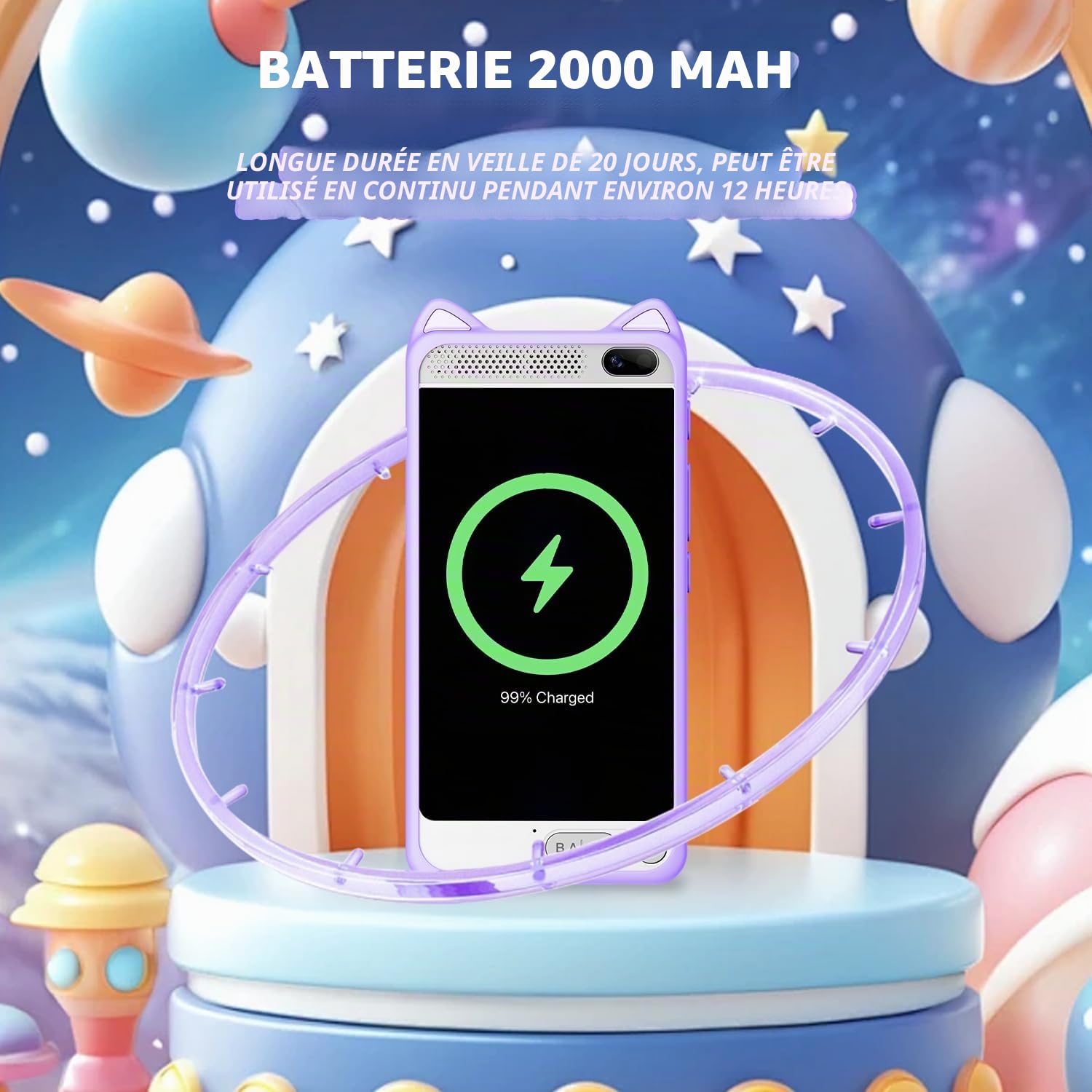 Téléphone pour Enfant,3,97 "Tactile Toddler Smartphone Jouets d’Apprentissage, Faux téléphone Jouet avec Jeux éducatifs Lecteur de Musique, Cadeaux d’Anniversaire de Noël pour l’âge 3-12, Carte SD 8G