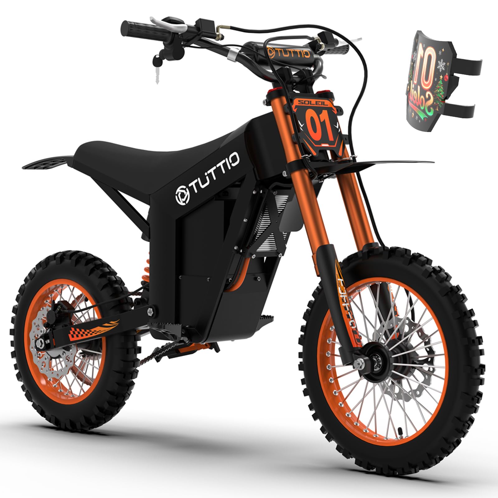 Tuttio Electric Dirt Bike Teens Adults Electric Bike 48V 21AH Removable Battery with Hydraulic Brakes (21AH Dirt Bike)