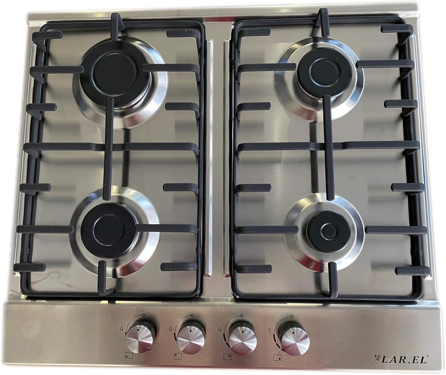 Piano cottura LAREL P848X 4 fuochi gas METANO o GPL incasso INOX valvolato acc. elettronica Piano cottura LAREL P848X 4 fuochi gas METANO o GPL incasso INOX valvolato acc. elettronica