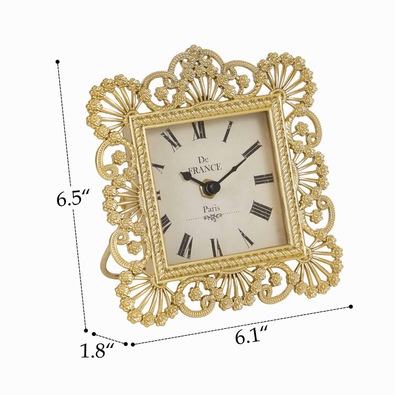 Amazon.com: NIKKY HOME Gold Table Clock, Shabby Chic