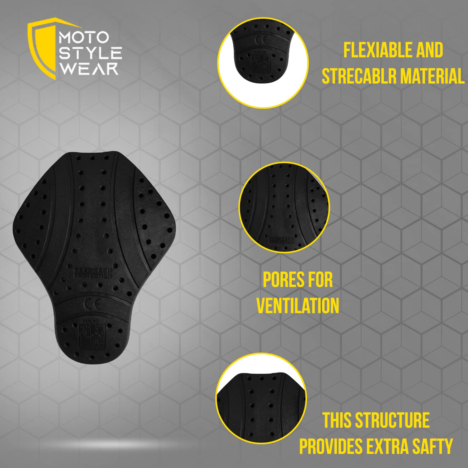 Almohadillas protectoras de espalda aprobadas por CE 1, protectores de espalda aprobados nivel 1 para hombre, par de almohadillas de repuesto para chaqueta de motocicleta para mujer.