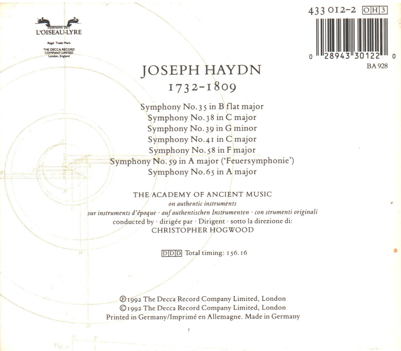 Haydn : Symphonies n° 35, 38, 39, 41, 58, 59, 65 - vol. 5