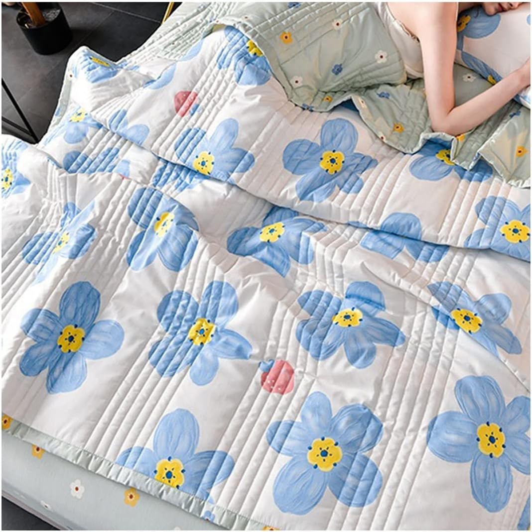 Bed Throws Air Conditioning Quilts Summer Breathable Washable Quilting Quilt Bedding Quilt Bed Spread Blanket Blankets & Throws (Color : 7, Size : 150x200cm 59x79inch)