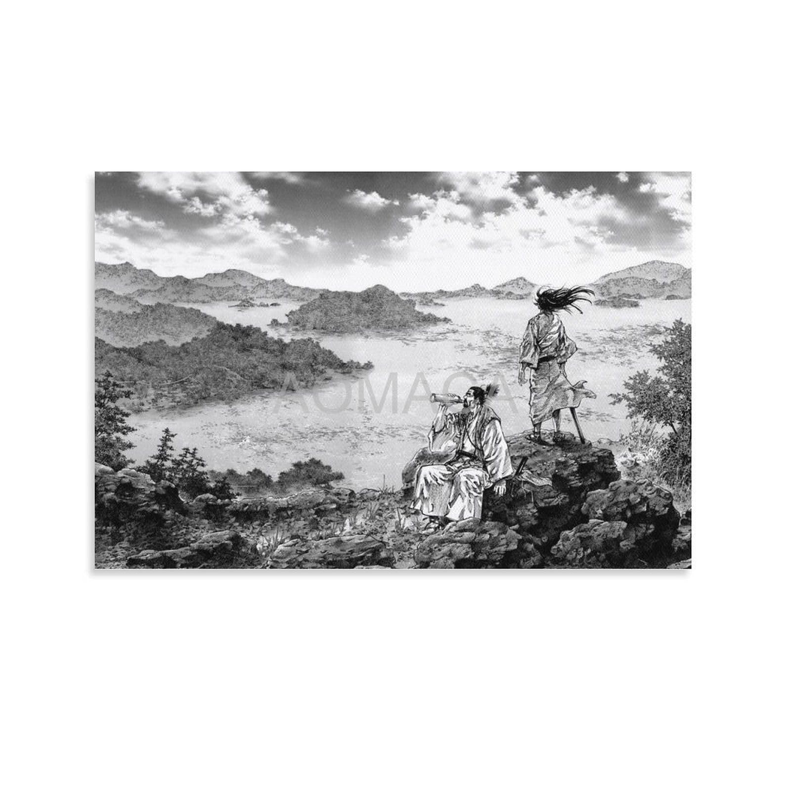 Vagabond Miyamoto Musashi Poster Japan Comic Poster (20) Canvas Painting Wall Art Poster for Bedroom Living Room Decor 16x24inch(40x60cm) Unframe-style