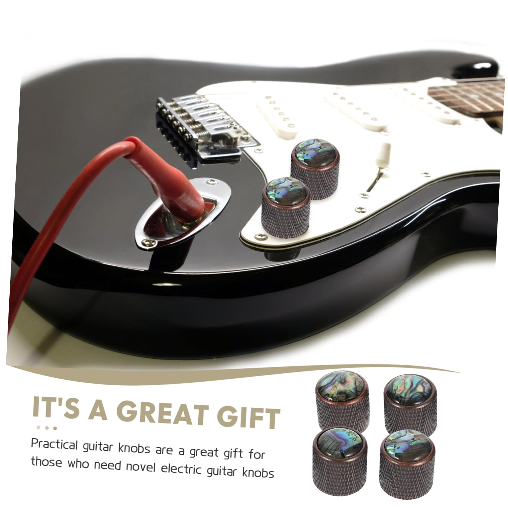 12stücke Lautstärkeregler Gitarre Bass Hochwertige Metallknöpfe Mit Muschelschale Langlebig Und Installieren Perfektes Zubehör Für Musiker