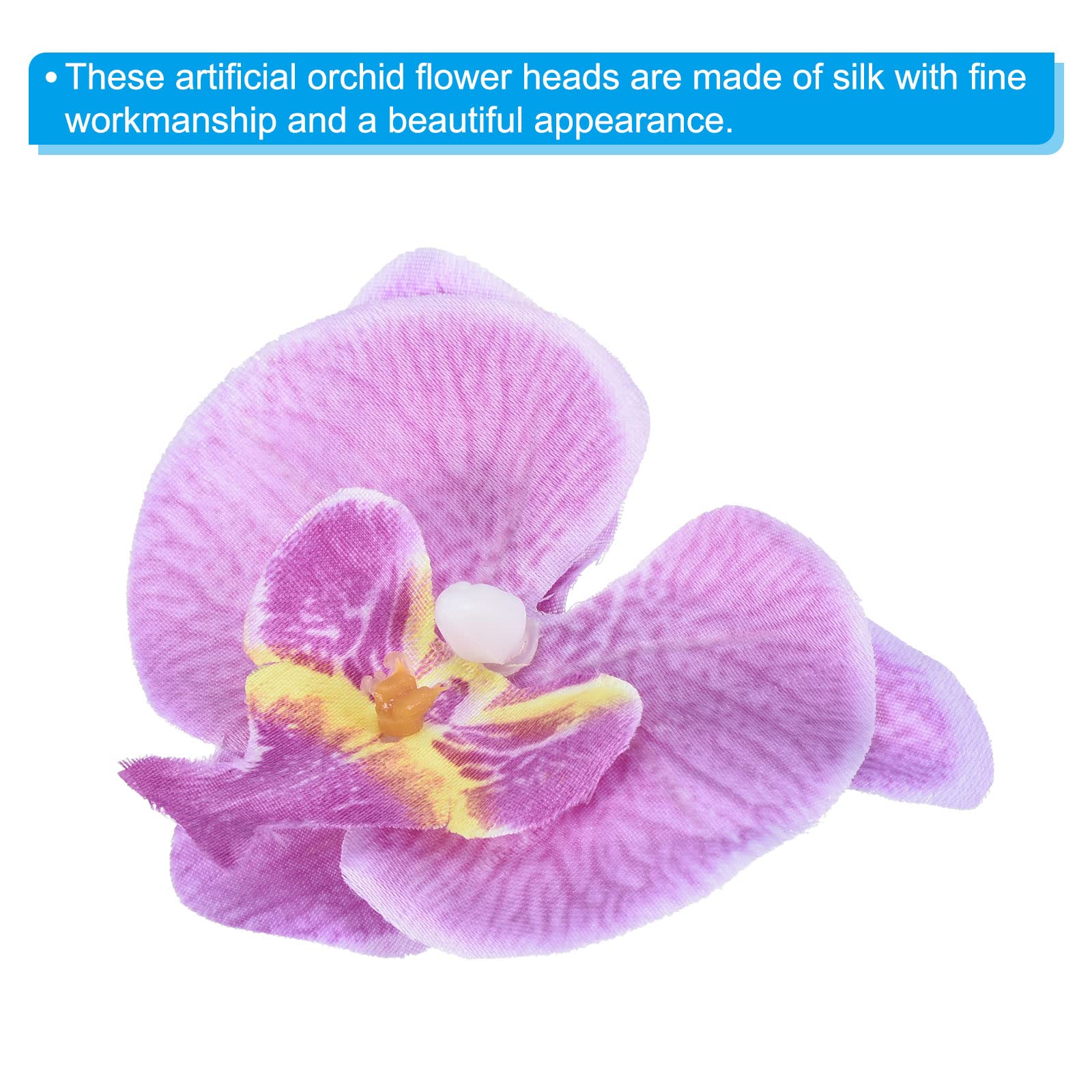 PATIKIL 2.8" Artificial Orchid Flower Heads - Image 4