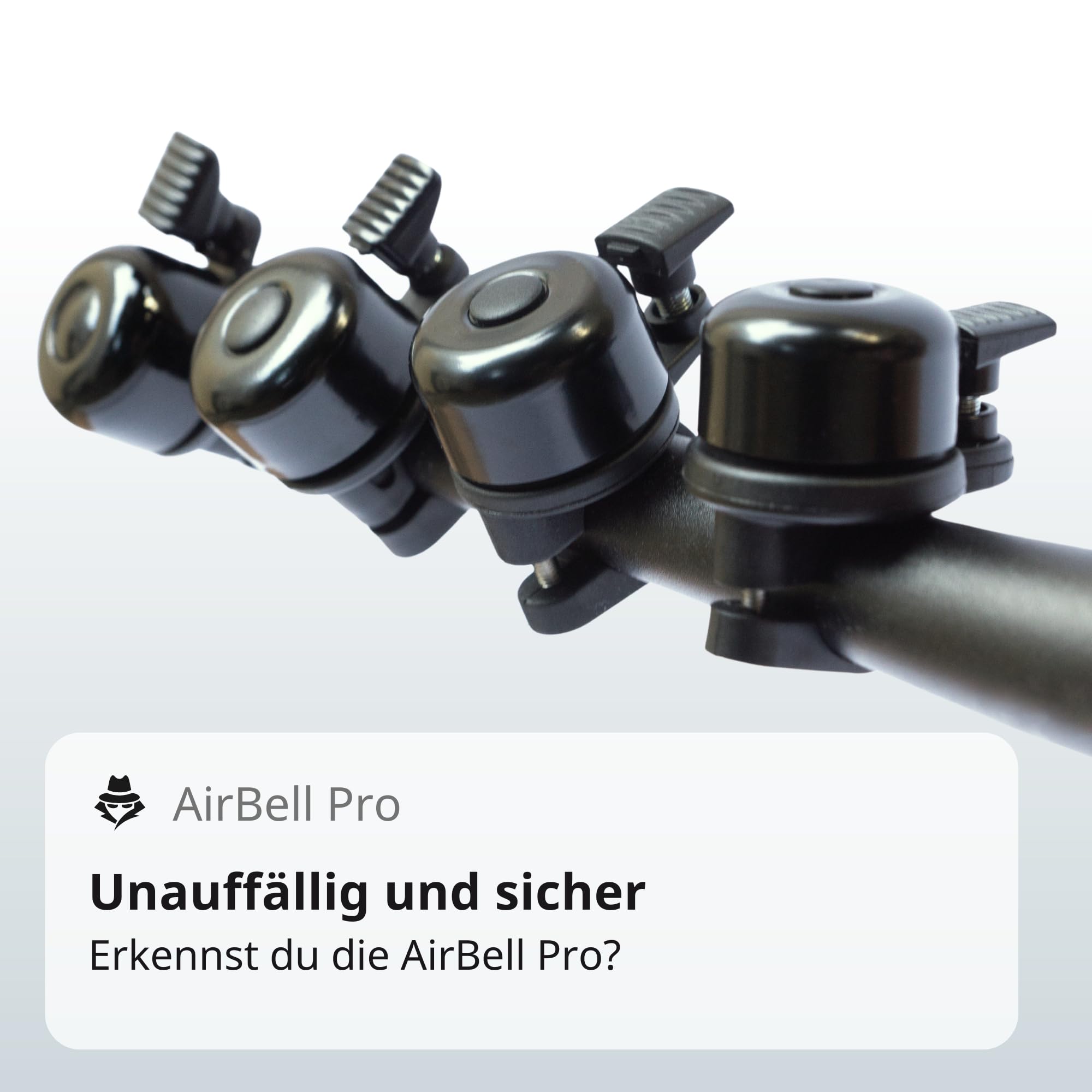 AirBell Pro für Android - Fahrradklingel mit integriertem Tracker, kompatibel mit Google Mein Gerät Finden Netzwerk