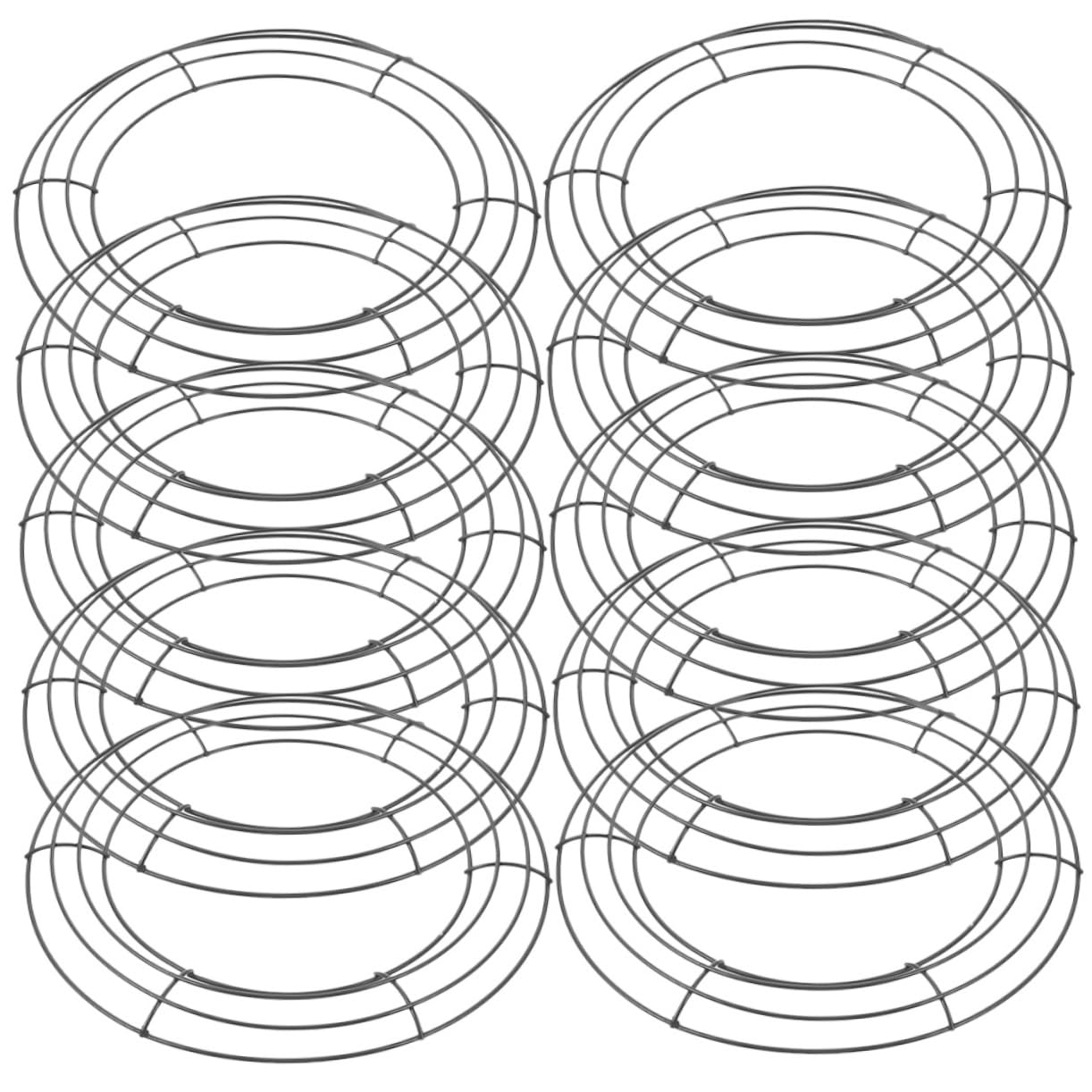 VINTORKY 10pcs Iron Wreath Rings Round Shape for DIY Crafts Wall Hanging Hoops for Floral Decor Macrame Projects Indoor Outdoor Decoration for Home Party Use
