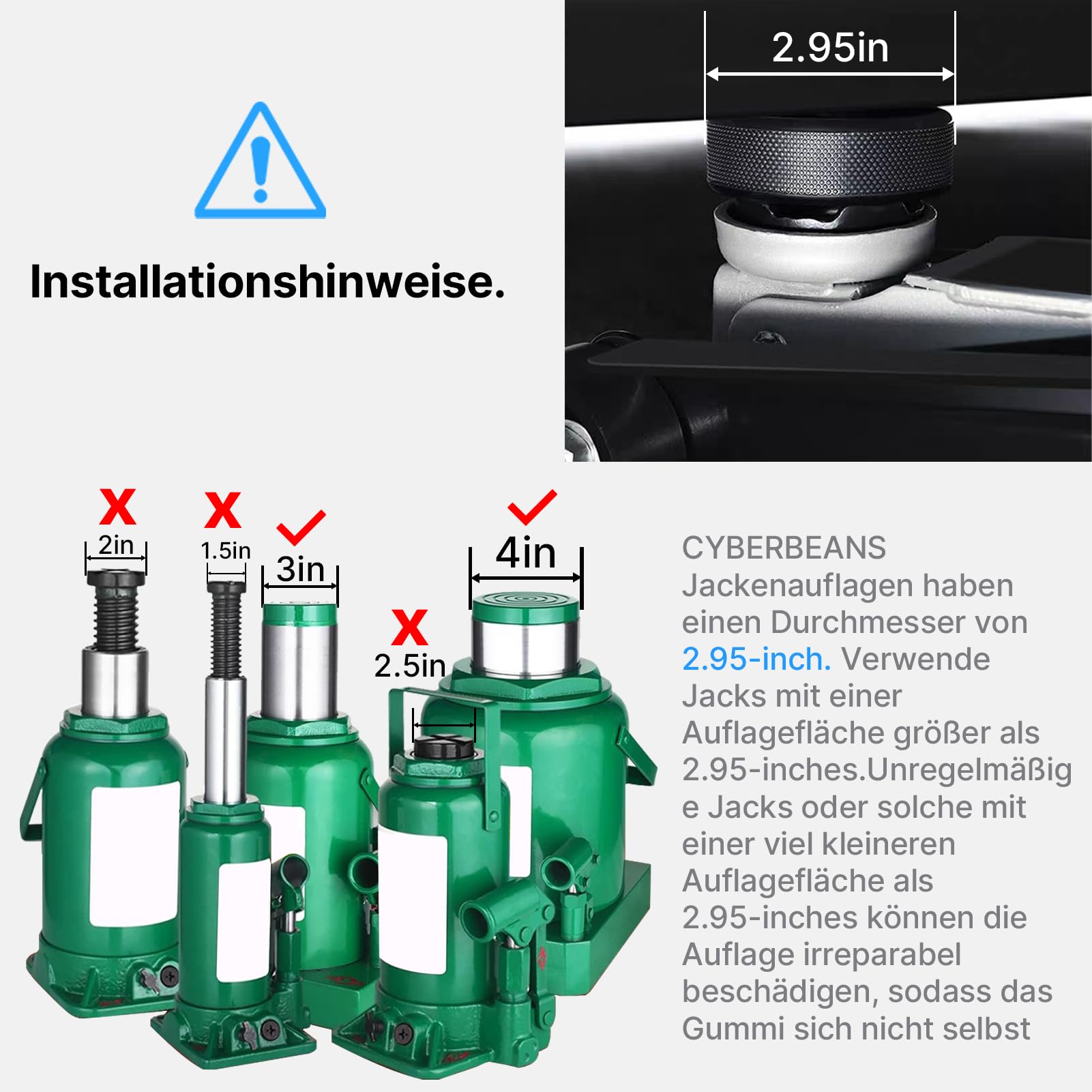 4 Stück Wagenheber Pads für Tesla Model S 3 X Y Alle Modelle | (2016-2025 & 2026 Highland/Juniper) Gummipads Jack Pads für Wagenheber mit Selbstklebend Aufbewahrungsbox