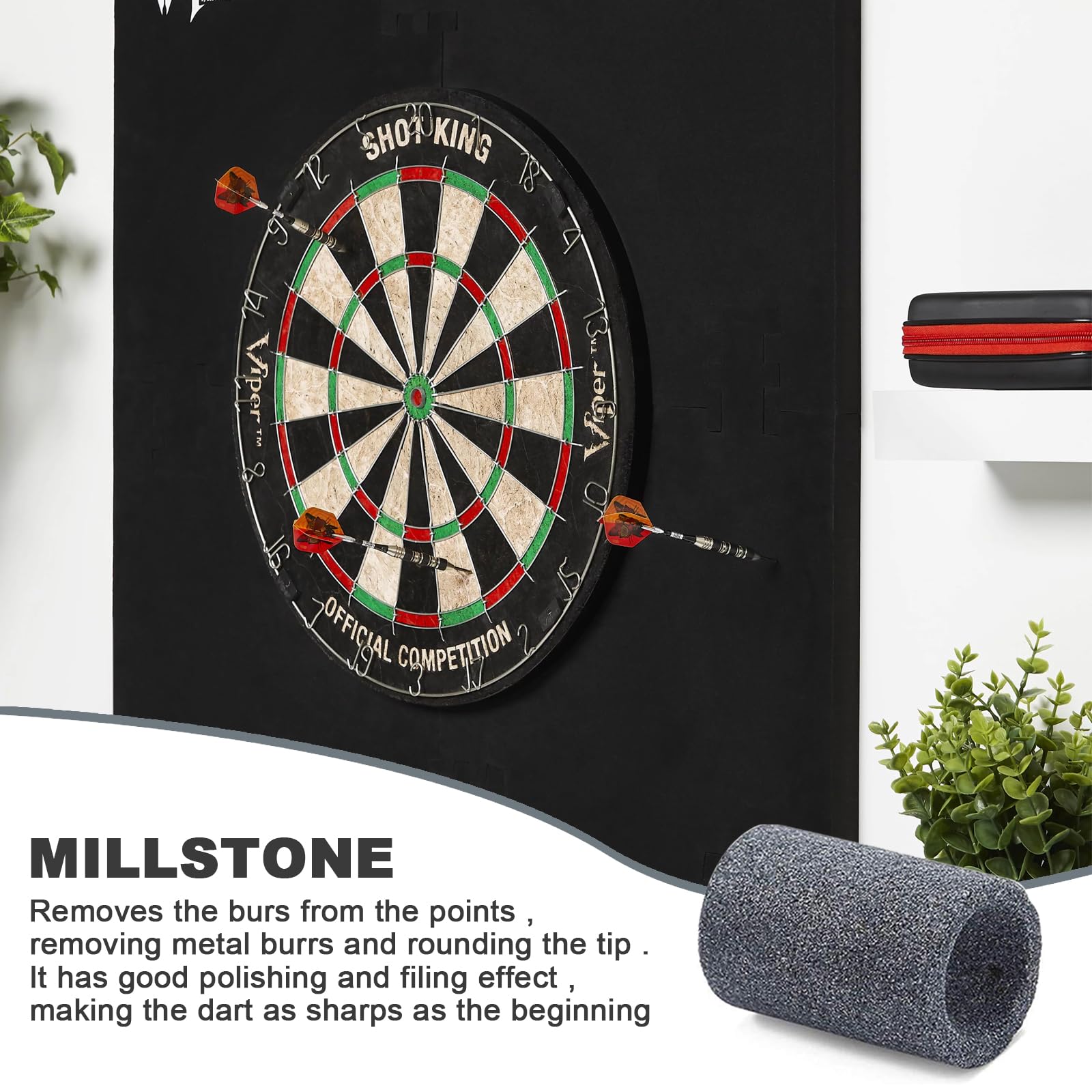 Produktbild von Dart-Schleifstein – Tragbarer Dartspitzer Mit Körnung 220–1200, Für Harte Darts, Präzises Schärfen & Bessere Wurfkontrolle