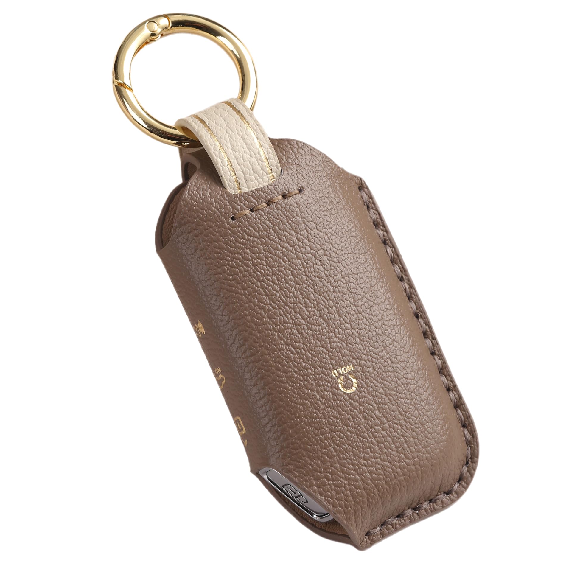 Hontumax Genuine Leather Key Fob Cover Case for Kia Sportage Seltos 2021-2025, for Kia Telluride 2021-2022, for Kia Sorento NIRO Stinger 2021-2023,