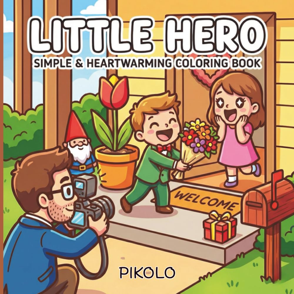 Little Hero: Bold and Easy Coloring Book for Dads and Sons with Heartwarming Scenes of Pride and Bonding for Kids and Parents