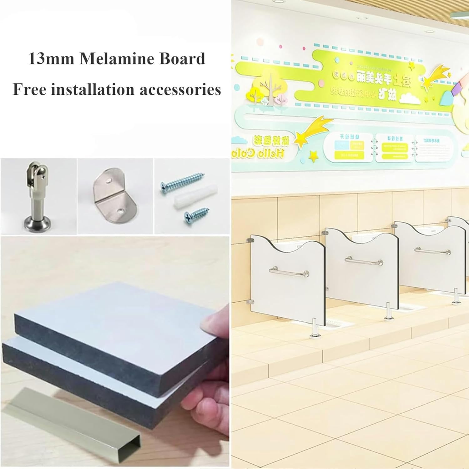 Childrens Urinal Screen Toilet Partition,Urinal Waterproof Board Wall Divider Partition,Floor-Mounted Toilet Protection Divider,Urinal Baffle Toilet Partition,Panel Urinal Privacy Screen,for Kinderga