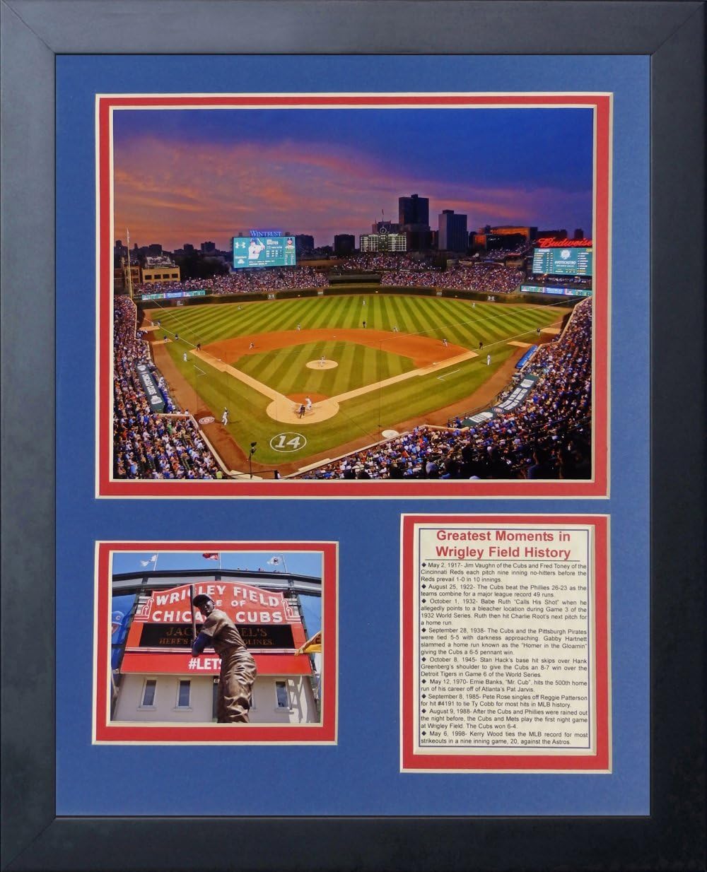 Legends Never Die MLB Chicago Cubs Wrigley Field Renovation Framed Photo Collage, 11 x 14