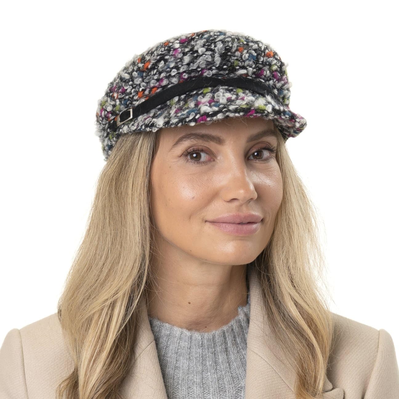 Lierys Multicolour Wool Fisherman´s Cap Women Anthracite One Size