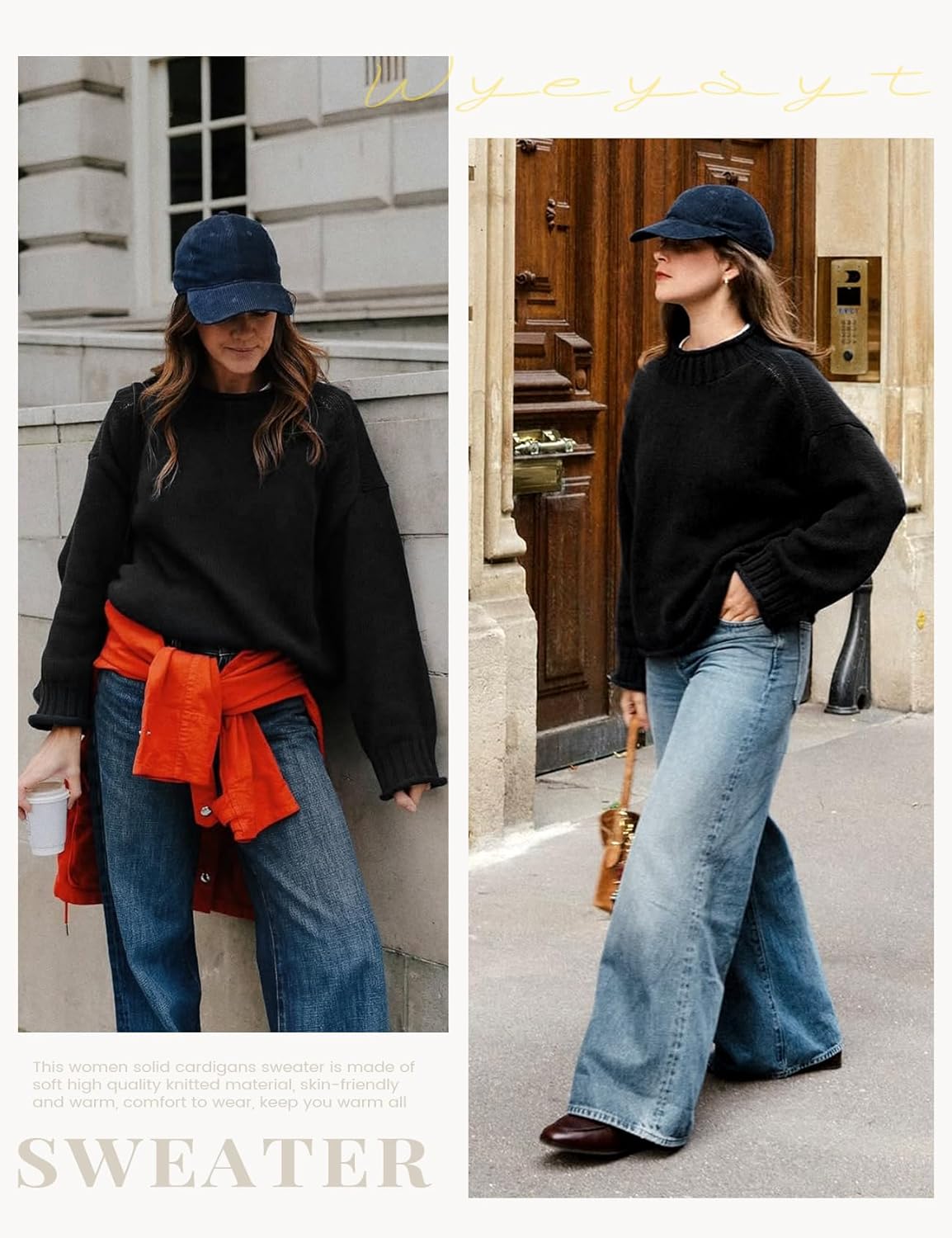 Wyeysyt Women's Oversized Rollneck Sweater Chunky Cable Knit Soft Pullover Sweater Fall Winter Casual Knitwear - Image 6