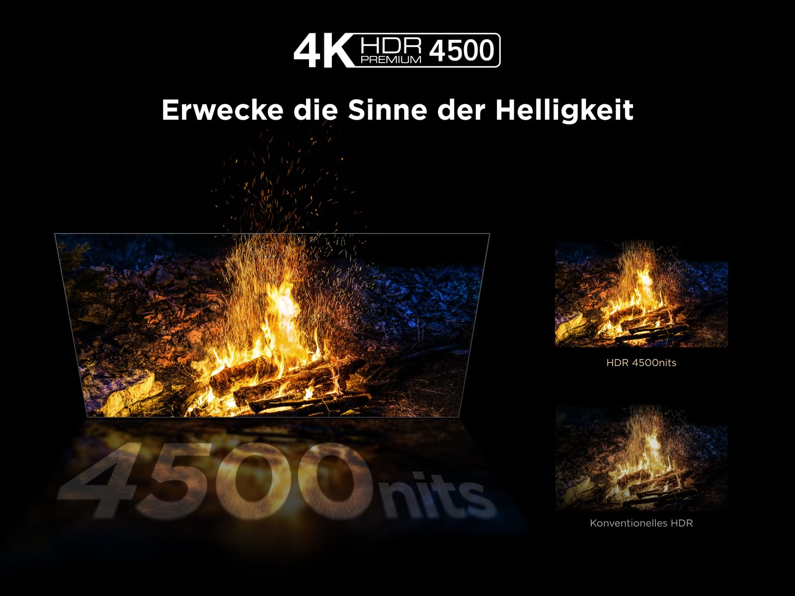 TCL 65Q8C 65 Zoll QD-Mini LED-Fernseher, 4K HDR Premium 4500, ZeroBorder™, Smart Google TV, CrystGlow WHVA-Panel, Audio von Bang & Olufsen, 144Hz Motion Clarity Pro, Dolby Vision IQ & Atmos