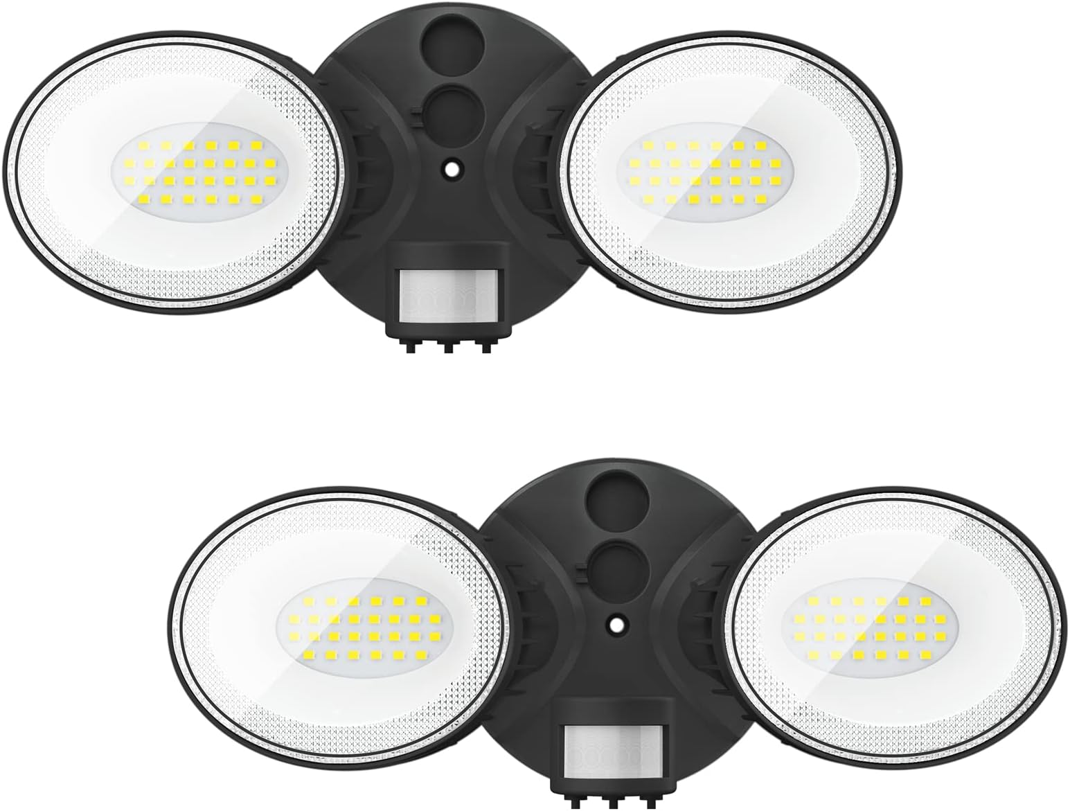 Onforu 2 Pack 50W LED Security Lights Motion Sensor Light Outdoor, 4500LM, 6000K, IP65 Waterproof, Motion Activated Floodlight with 2 Head, Exterior Wall Light for Garage, Yard, Porch
