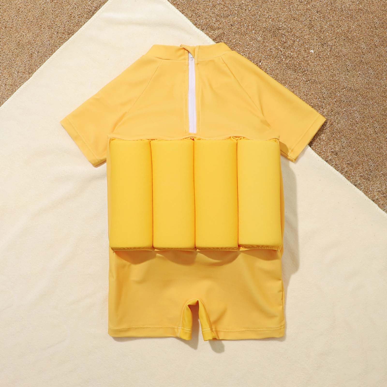 Maillot de Bain Flottant Enfant Maillot de Bain Bebe avec Flotteur intégré pour sécurité Confiance Aide à la flottabilité Combinaison Flottante Une pièce Protection Anti-UV+