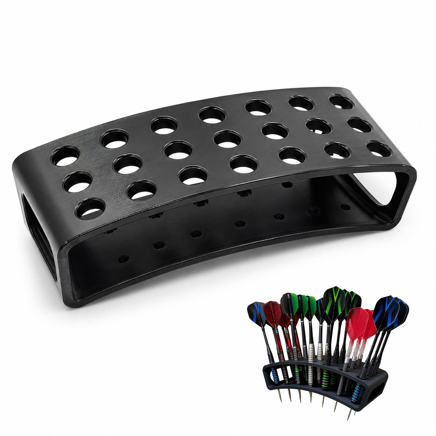 Darts Holder Wall Mounted, 21 Hole Dart Holder Rack Dart Stand Storage