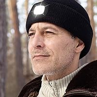 Vista 29 de Etsfmoa Gorro unisex con la luz, regalos para hombres, papá, padre, gorras recargables por USB