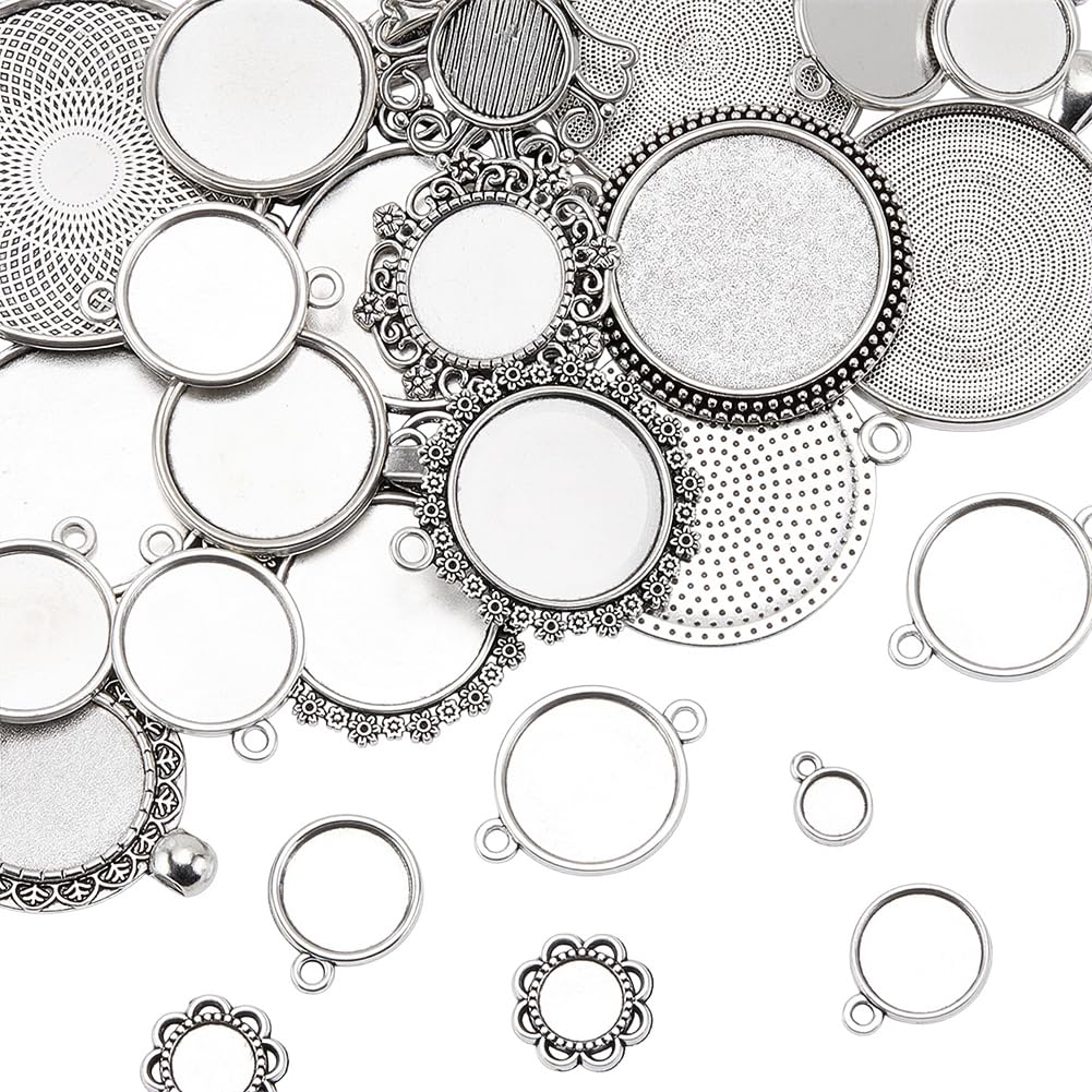 Plateaux à pendentifs vierges anti-oxydation pour fixer vos photos et cabochons sans bulles