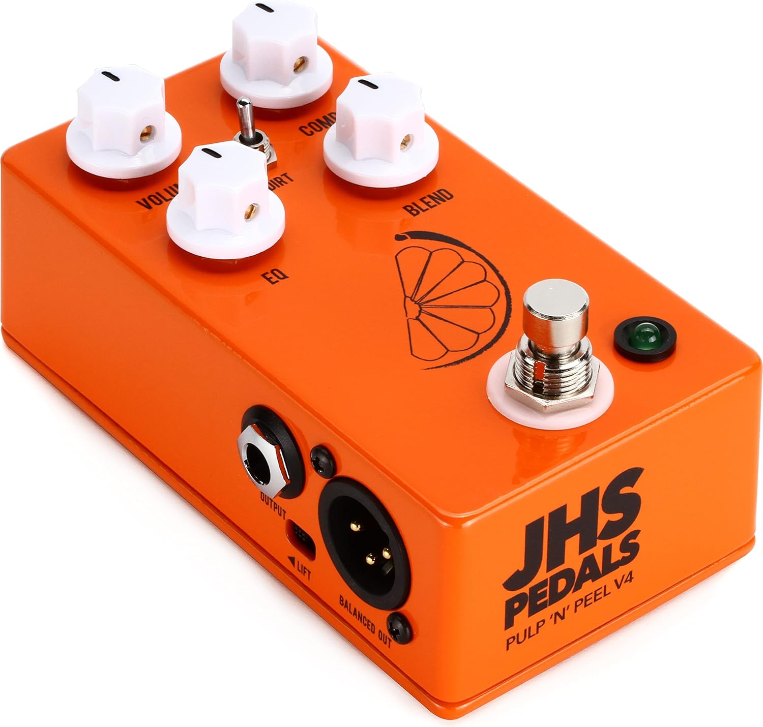 JHS Pulp 'N' Peel V4 Compressor Pedal with Patch Cables