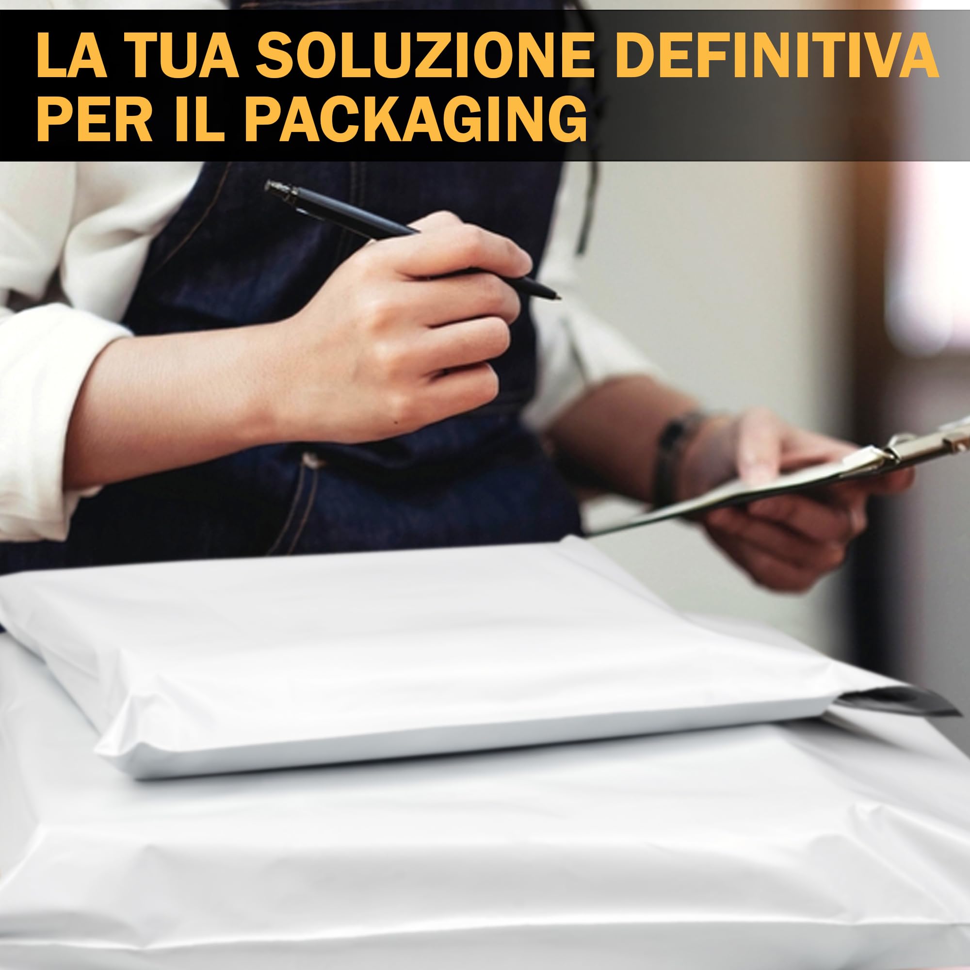 Sacchetti Spedizione Autoadesivi Opaqui 100Pcs 4 Misure Resistenti all'Acqua e Strappi per Vinted