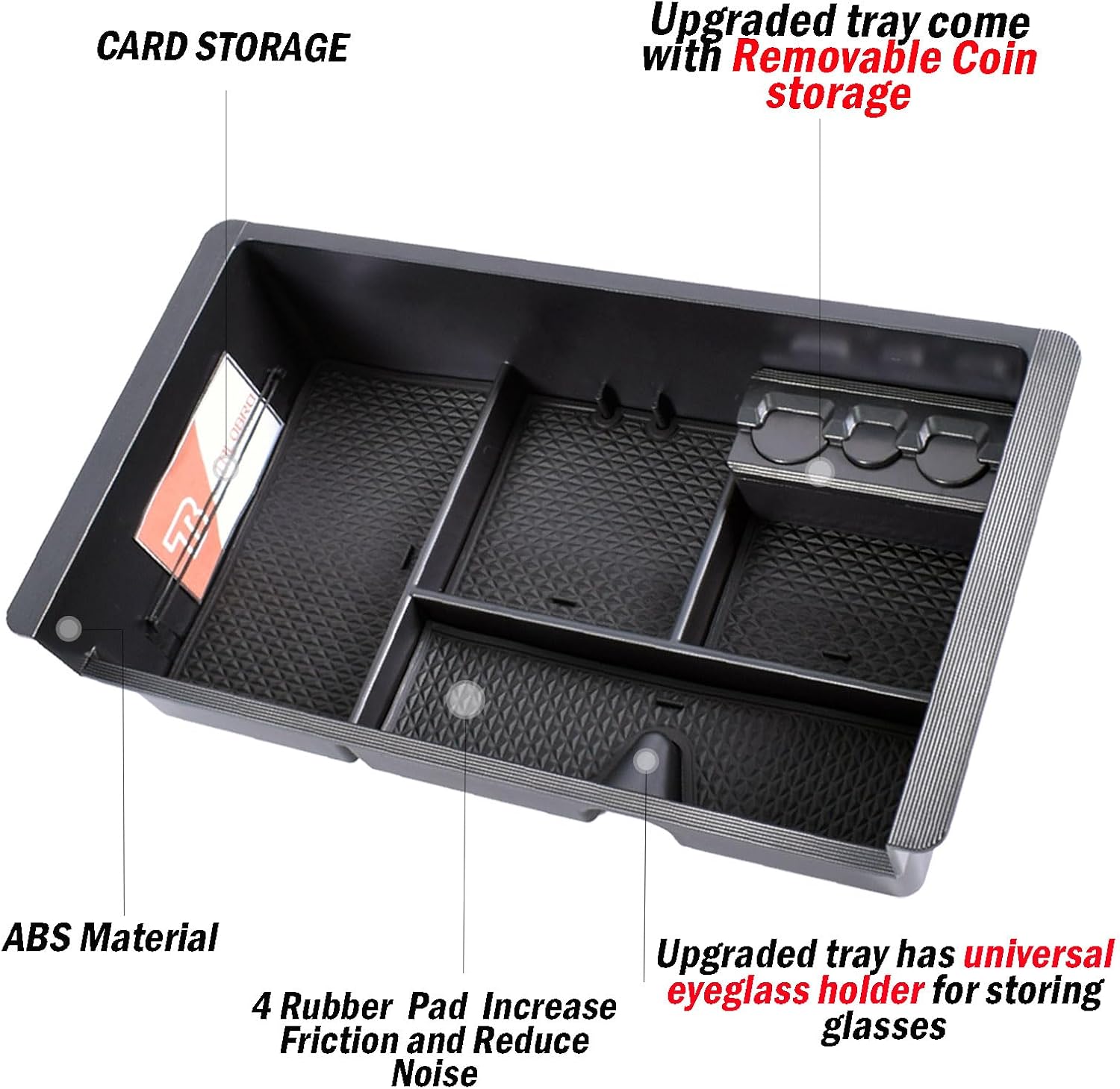 Center Console Electric Navigation Screen Rear Tray and Center Console Organizer Compatible with 2015-2020 Chevy Suburban/Tahoe and 2015-2020 GMC Yukon Accessories