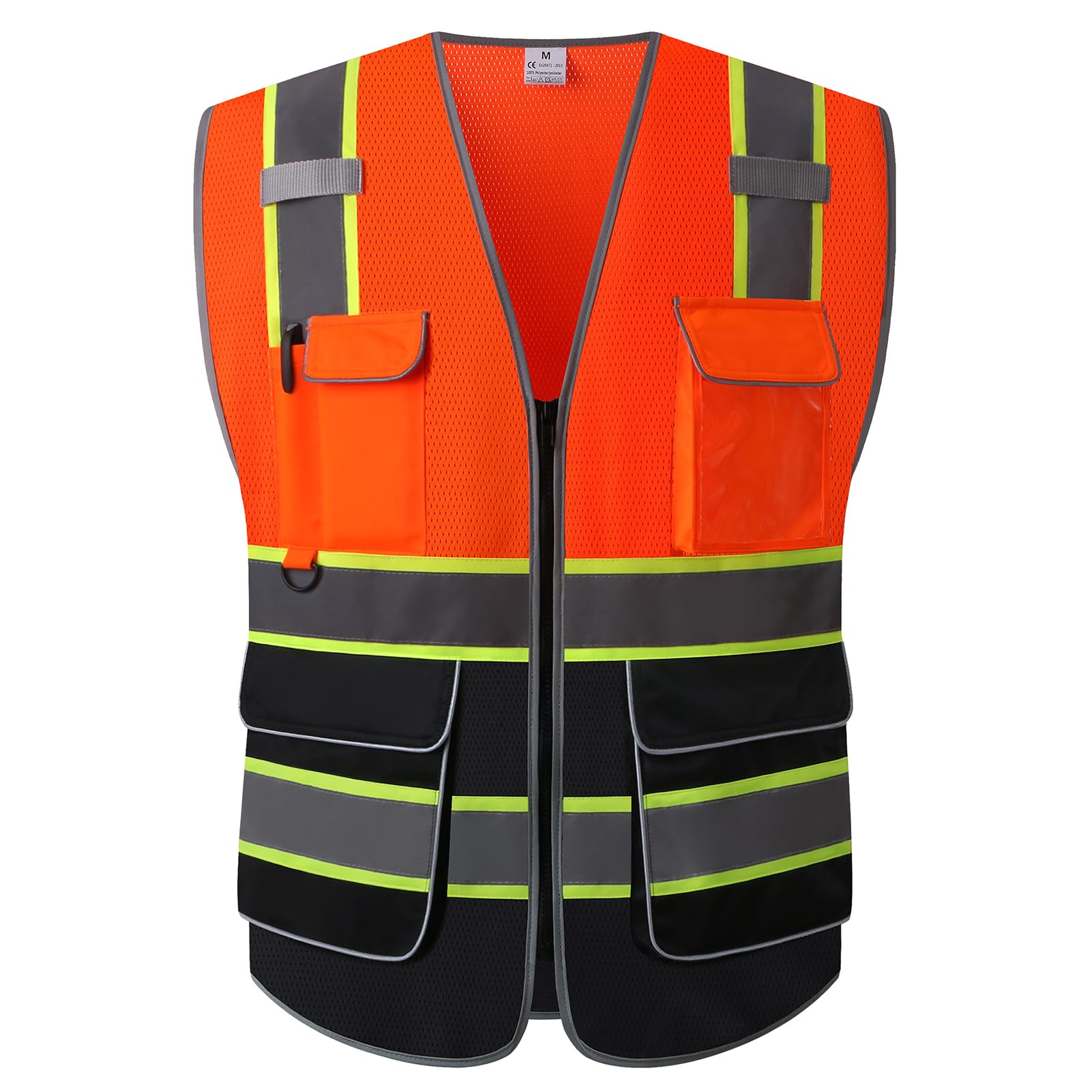 Safety Vest High Visibility - 9 Pockets Reflective Vest for Men & Women - ANSI/ISEA Standards