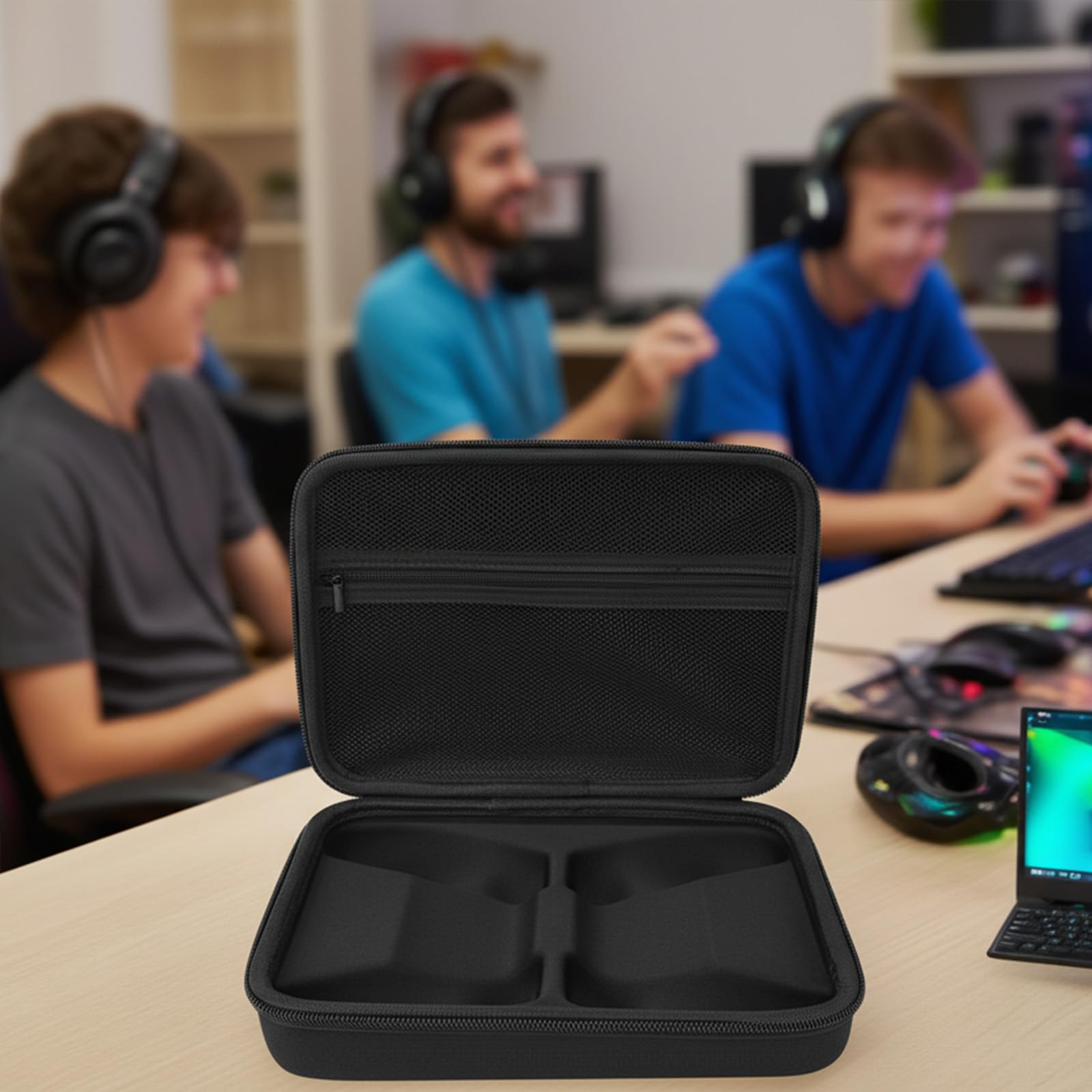 GEEKRIA Bolsa de Viaje para Dos mandos, Compatible con Sony PS5 DualSense, DualShock 2/4, Xbox One, Series X y 8BitDo Pro2. Almacenamiento Protector con Bolsillo Interior de Malla