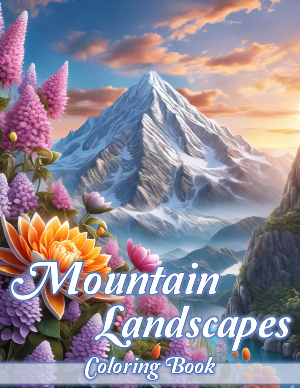 Mountain Landscapes Coloring Book: Majestic Nature Landscapes Coloring pages featuring Mountains Forests and Many More Scenes for Stress Relief and Relaxation