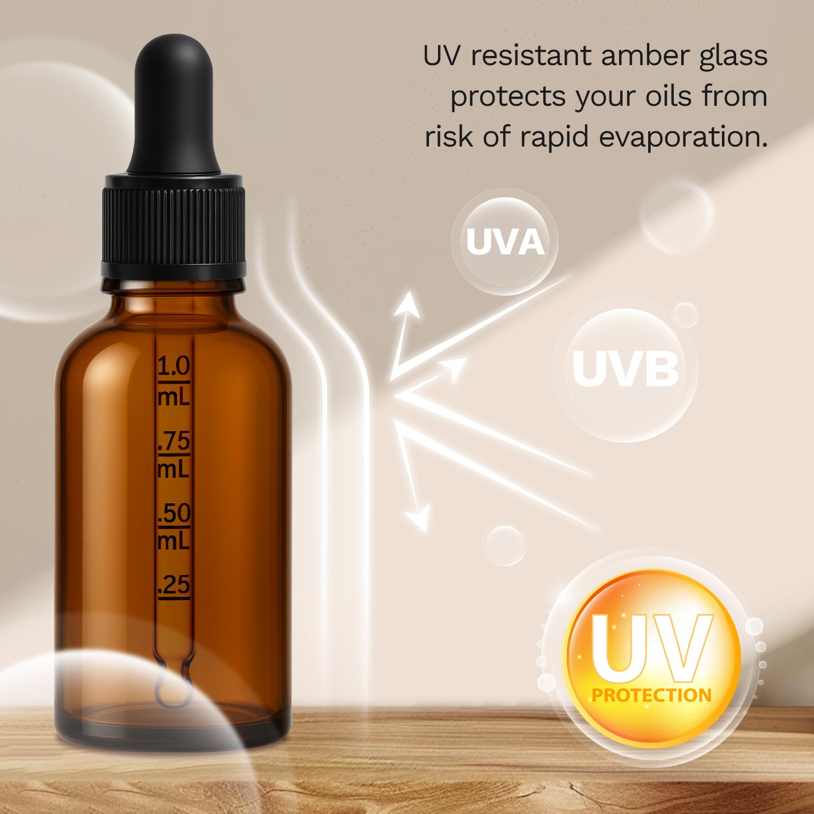 Bumobum Tropfflaschen für ätherische Öle, 100 Stück, 30 ml, bernsteinfarbene Glas-Tropfflaschen mit Pipette, 10 Trichter und 10 lange Pipetten, leere Tinkturflaschen für Reisen, Heimgebrauch