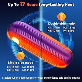 Electric Hand Warmers Rechargeable Power Bank with LED Display, 17Hrs Warmth, 4 Levels Dual-Side Fast Heating Portable Pocket Heater 2 Pack for Hunting, Camping, Golf, Outdoor, Gifts for Women/Men