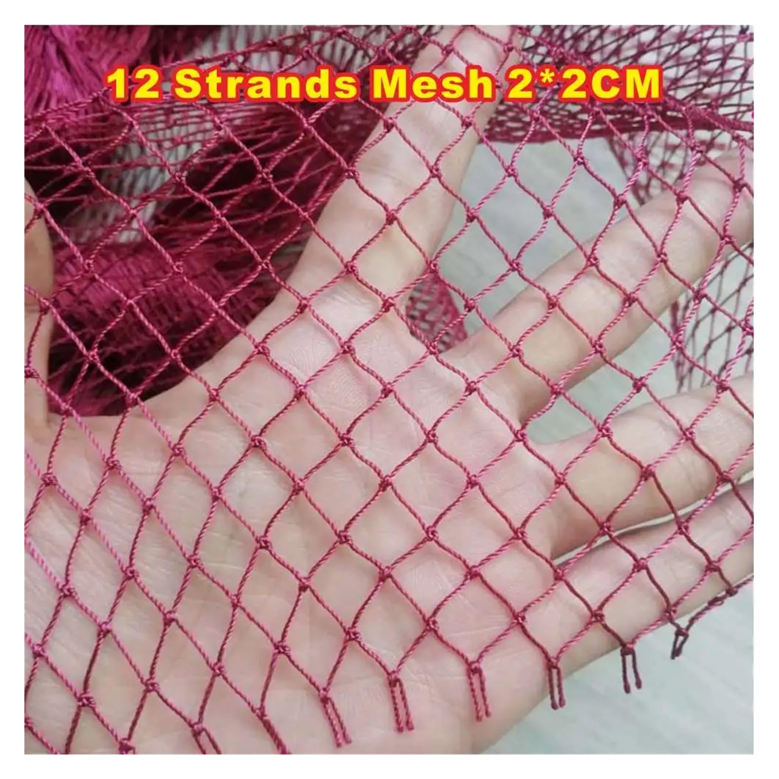 Red de pesca de nailon de alta calidad para jardín, protección de árboles frutales, red antipájaros, para balcón y escaleras, 4 x 10 m, malla de 12 hebras, 2 x 2 cm, red de seguridad para exteriores
