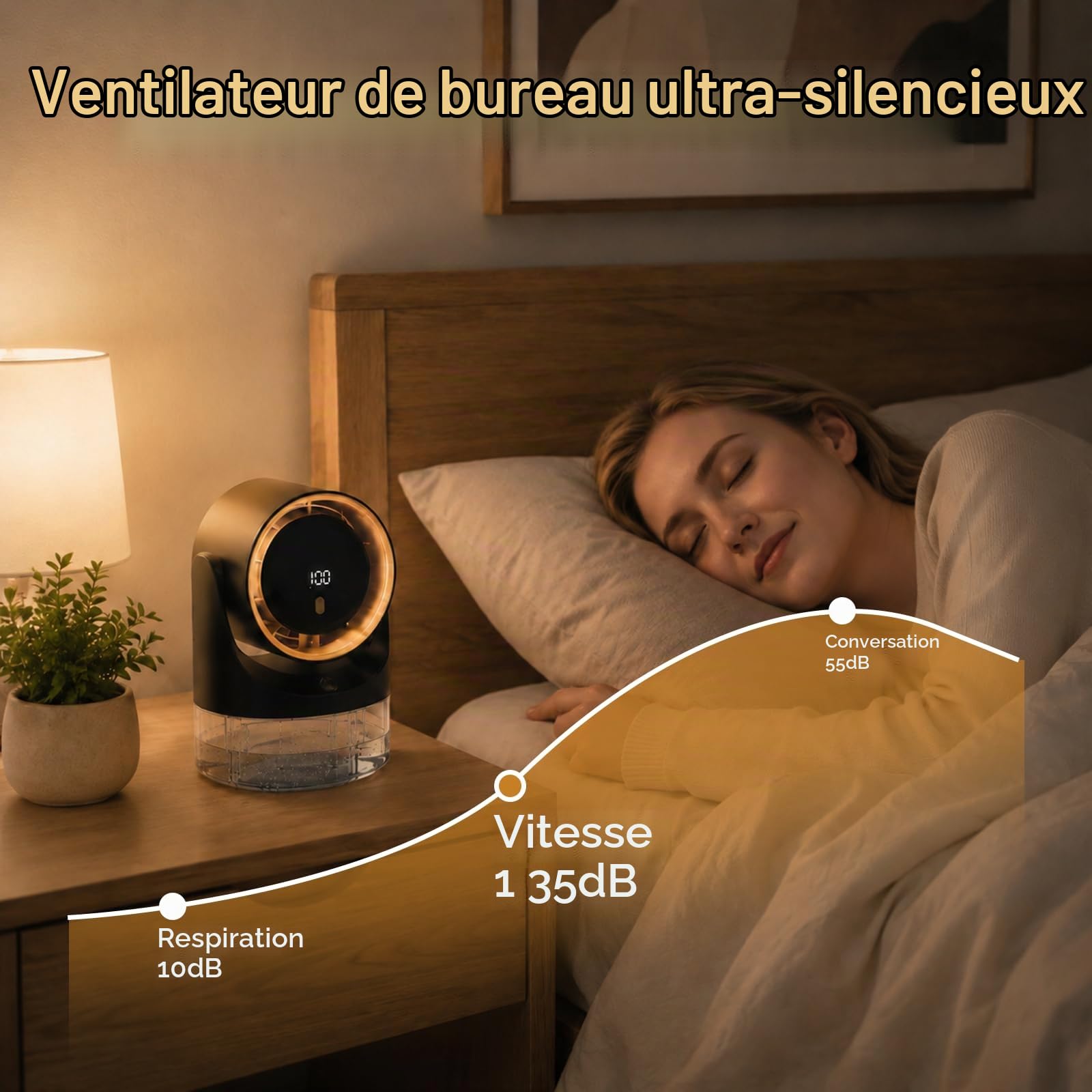 Mldnld Ventilateur brumisateur portable,réservoir 450 ml,100 vitesses,minuterie 3/6/9h,recharge USB,humidificateur compact pour la maison et le bureau,cadeau d'été idéal