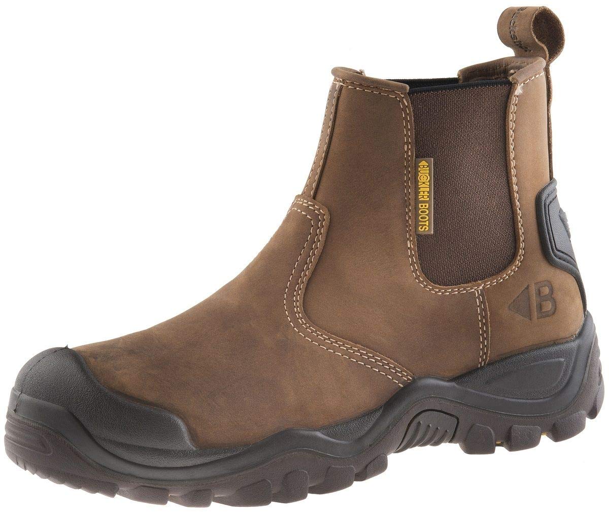 Buckler Buckshot BSH006BR Dark Brown Safety Dealer Boots With Steel Toe Caps & Midsole