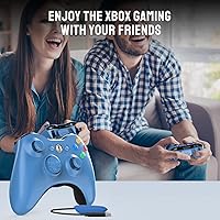 Vista 7 de Mando inalámbrico para Xbox 360, AStarry 2.4GHZ Control de juego Gamepad Joystick para Xbox y Slim 360 PC Windows 7, 8, 10 (azul)