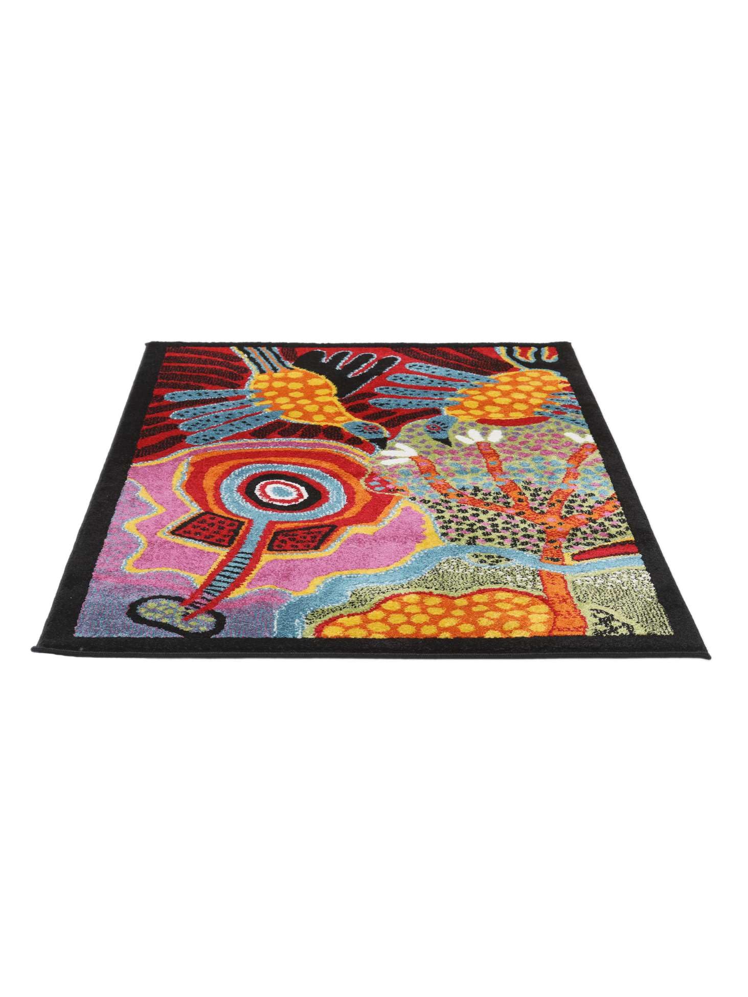 RugVista Twins Tapis, 140 x 200 cm, Multi/Foncé Rouge