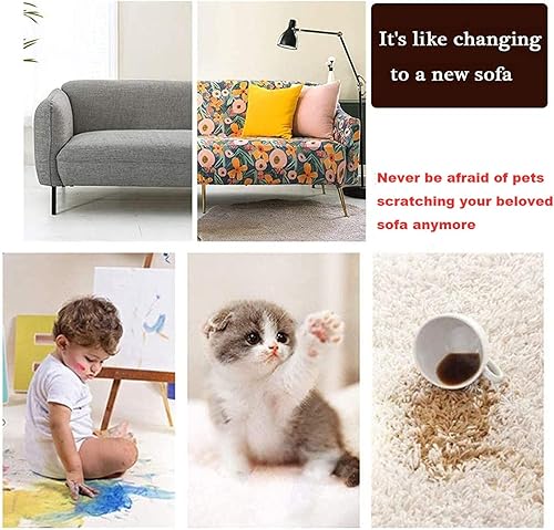 Miniatura 3 de Funda de sofá en forma de L, funda de sofá de terciopelo, sofá esquinero, antideslizante, lavable, 3214 plazas, funda de sofá seccional para