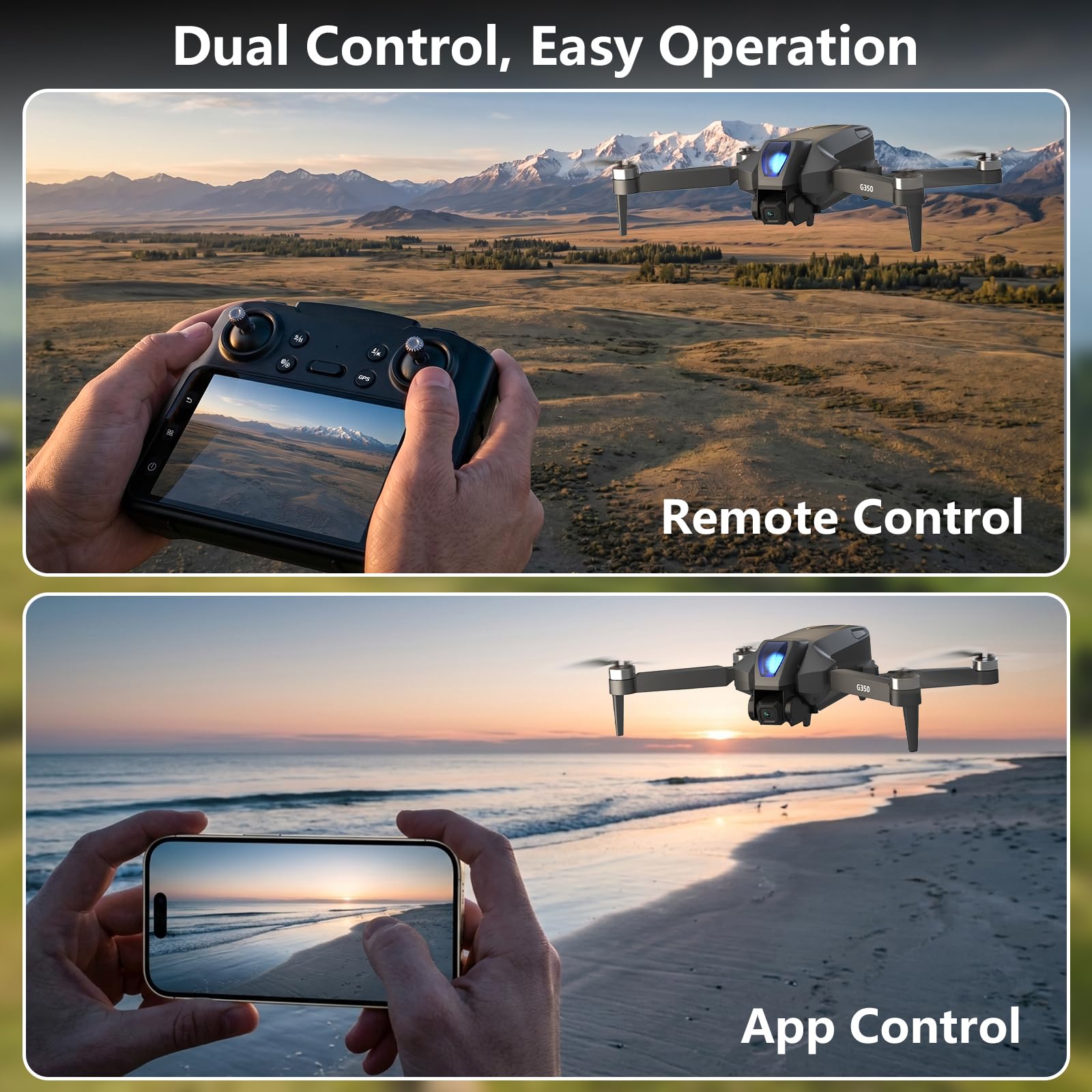 Drone GPS con Telecomando, Droni con telecomando dotato di schermo da 4,5″