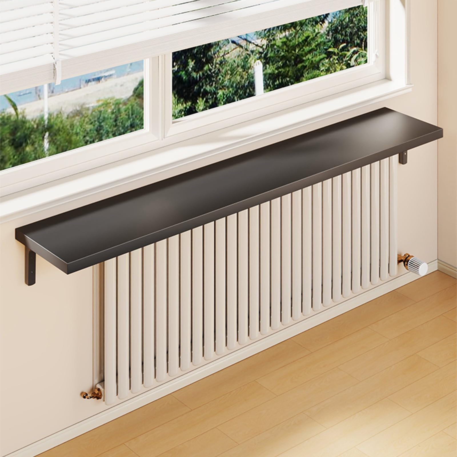 Étagère murale flottante en bois pour chambre et salon chaleureux