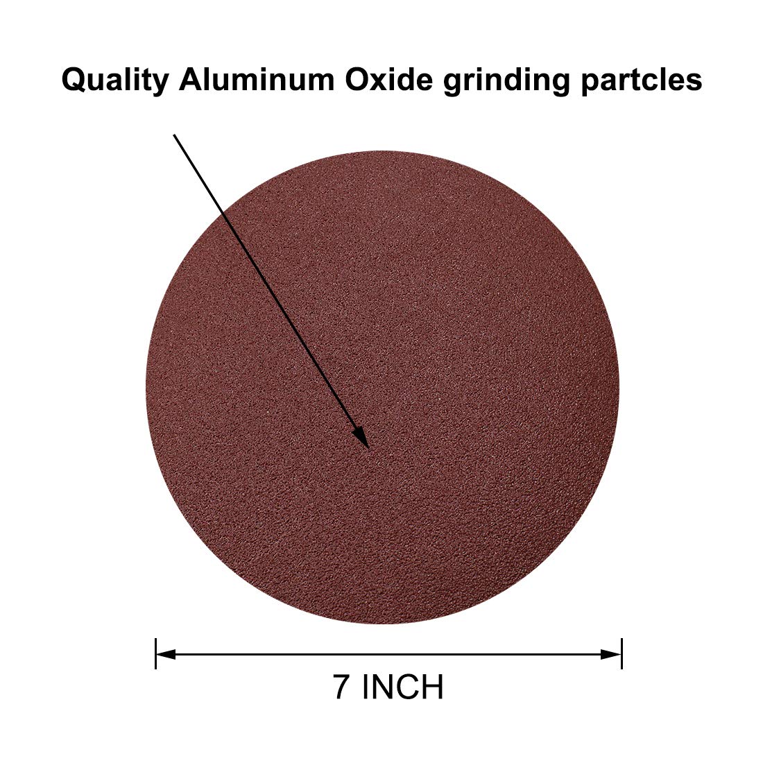 Biaungdo 7" Sandpaper Discs - 30 Pcs, 80 Grit -2