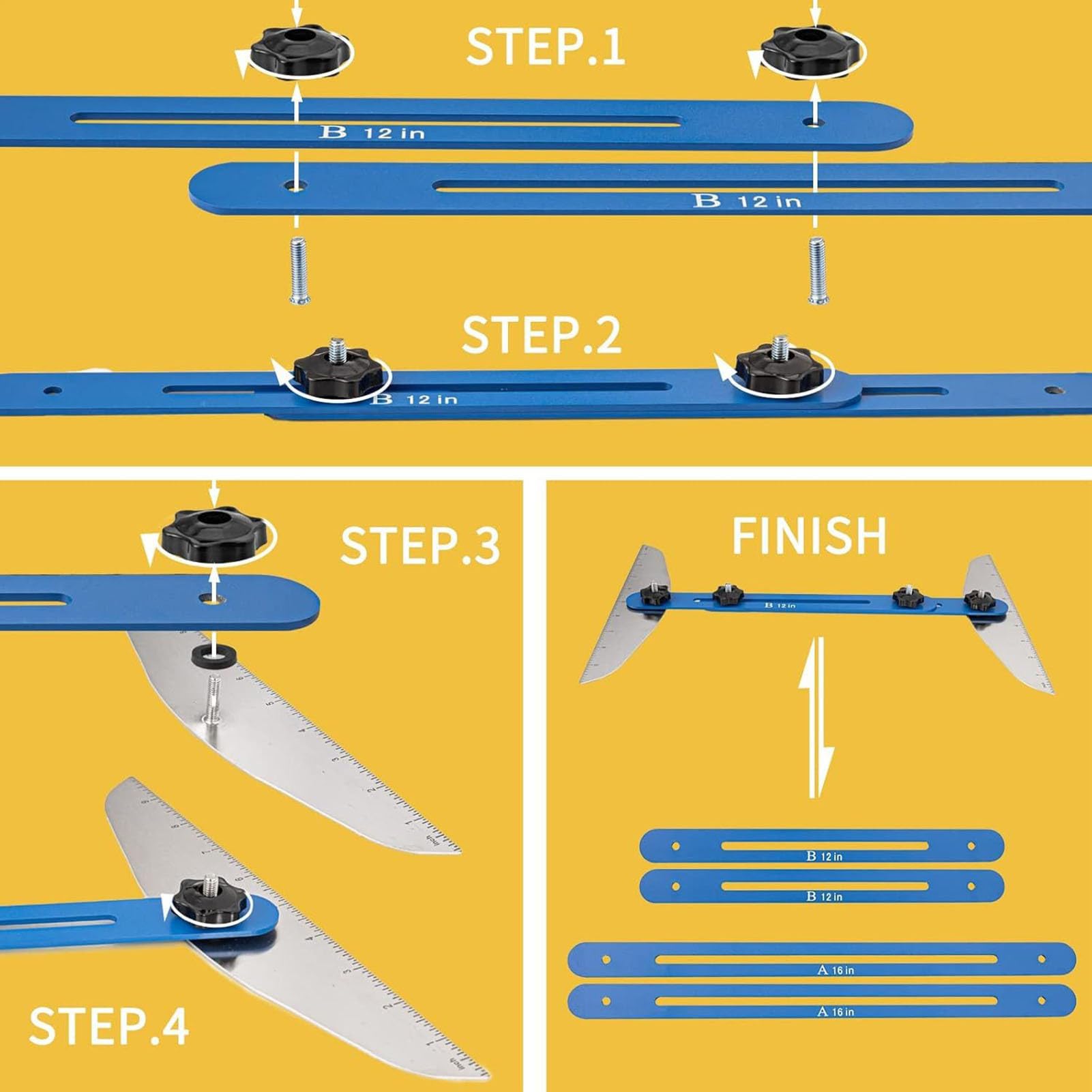 ?dzie Do Pomiaru Schodów | Precyzyjny przyrz?d pomiarowy | Przyrz?d Szablonowy Do Pomiaru Stopni,do podstopni, ci?cia p?yt karton-gips, u?ytku wewn? i zewn? , pomiary domowe