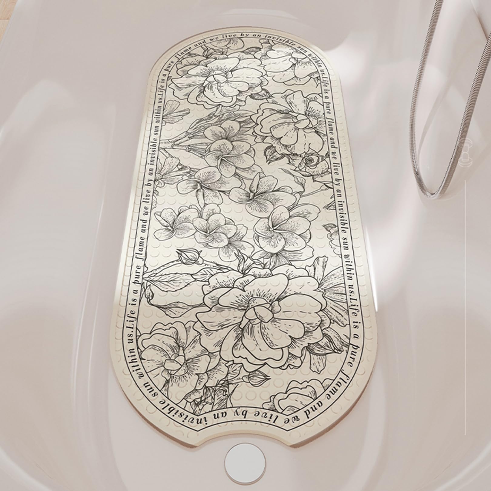Tappeto da Bagno Tappeto da Bagno Antiscivolo per Il Bagno Extra Lungo 100x40 cm Vasca da Bagno Extra Confortevole,A,100x40CM