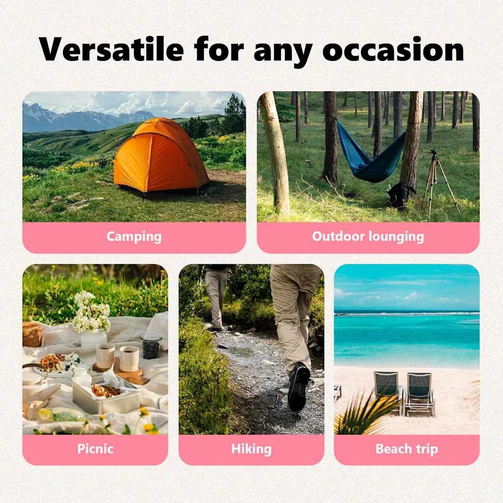 vidaXL Cama de Camping Plegable Manual 2 uds. Rojo 210 x 80 x 46 cm | se pliega fácil para guardar y llevar, hecho con tela de poliéster resistente, rojo brillante le da un toque moderno