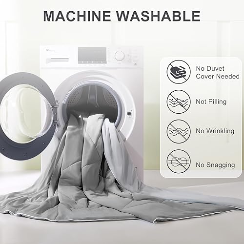 Miniatura 6 de Q-Max 0.4+ - Edredón refrescante tamaño King para personas que duermen con calor y sudores nocturnos, manta de verano suave, transpirable, ligera