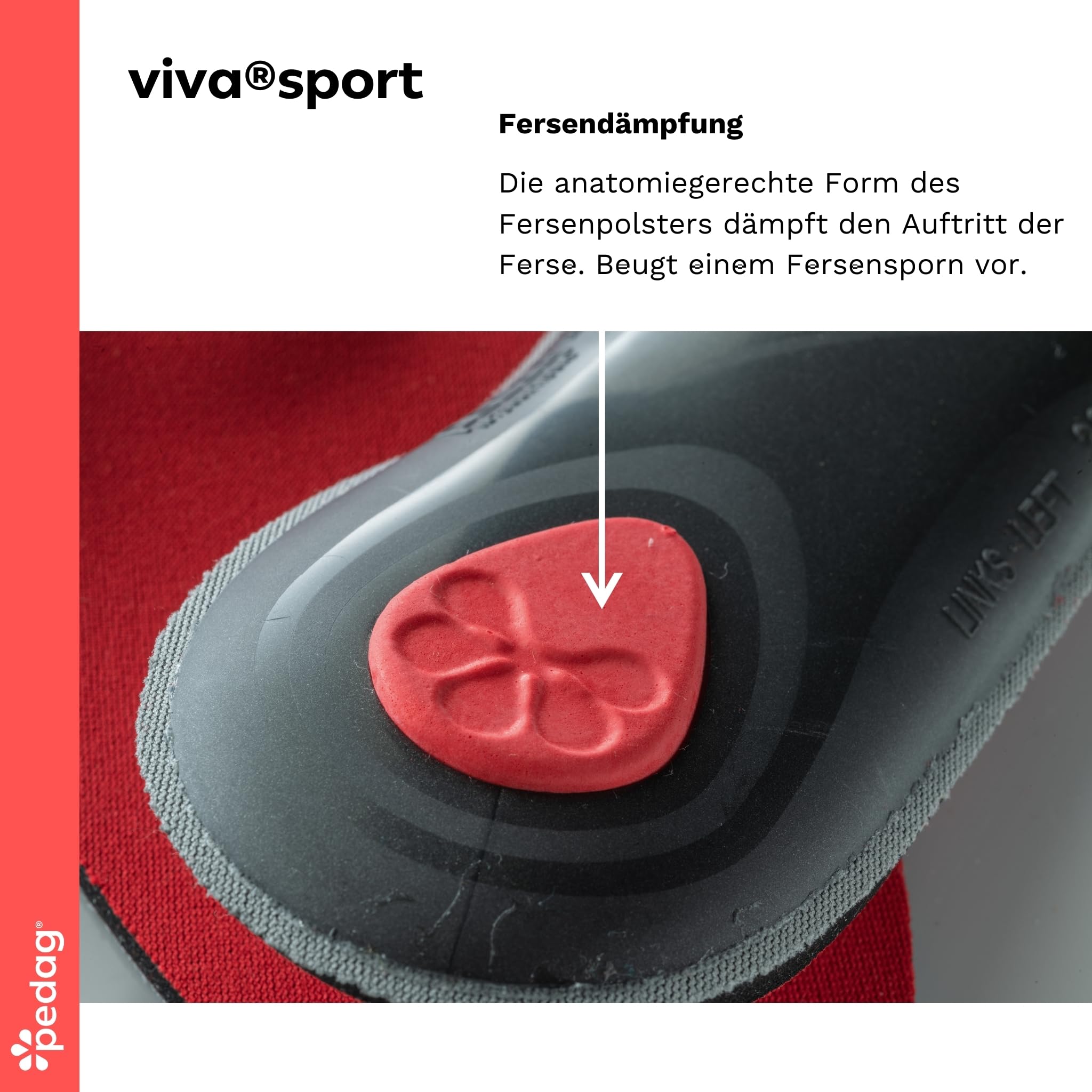 pedag Viva Sport Einlegesohlen – sportliche Schuheinlage aus hochwertigem Dämpfungsmaterial | lindert Druckstellen an der Fußsohle & unterstützt bei Gelenk/ -Fußschmerzen & Rückenbeschwerden