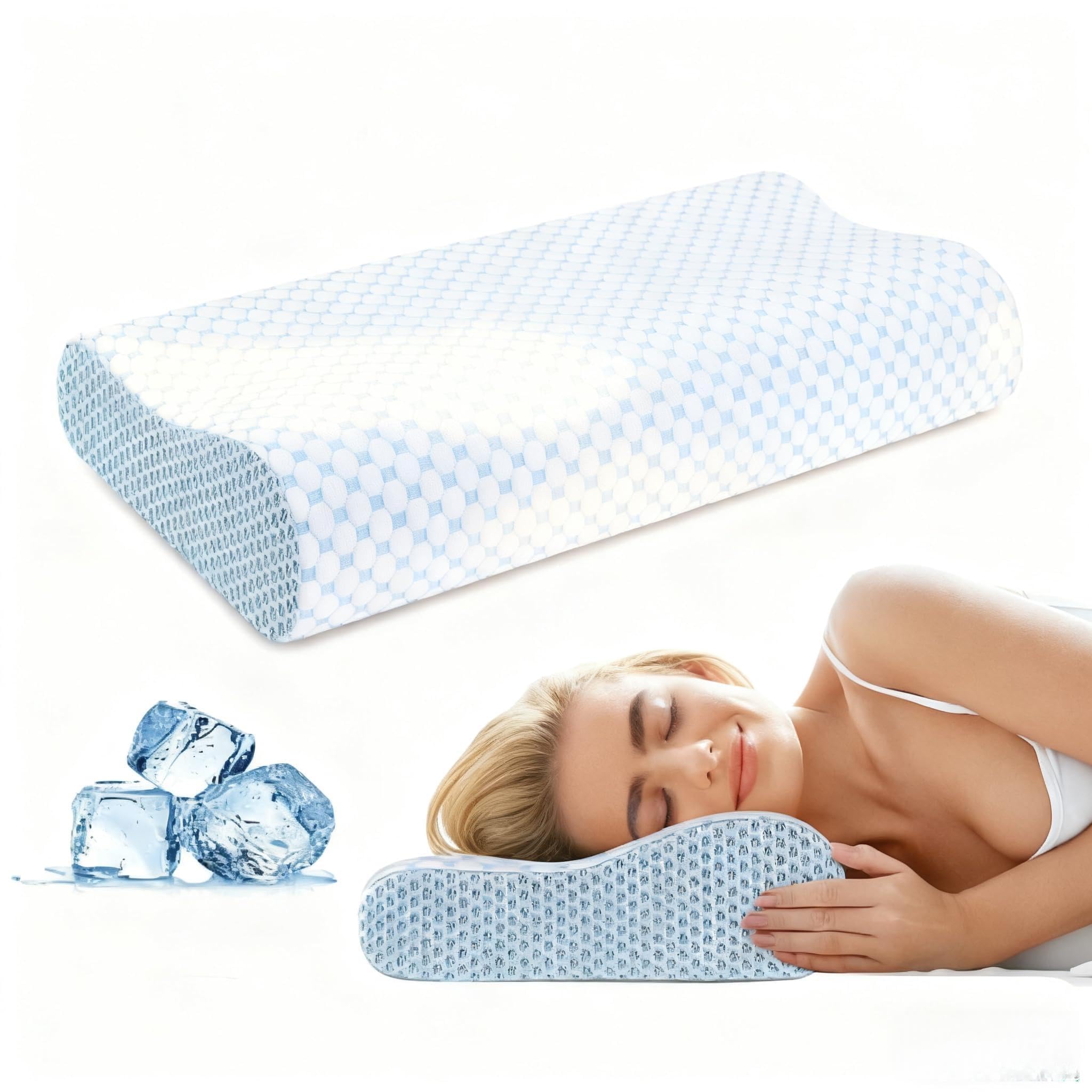 Oreiller ergonomique mémoire de forme 30 * 50 cm pour tout type de sommeil