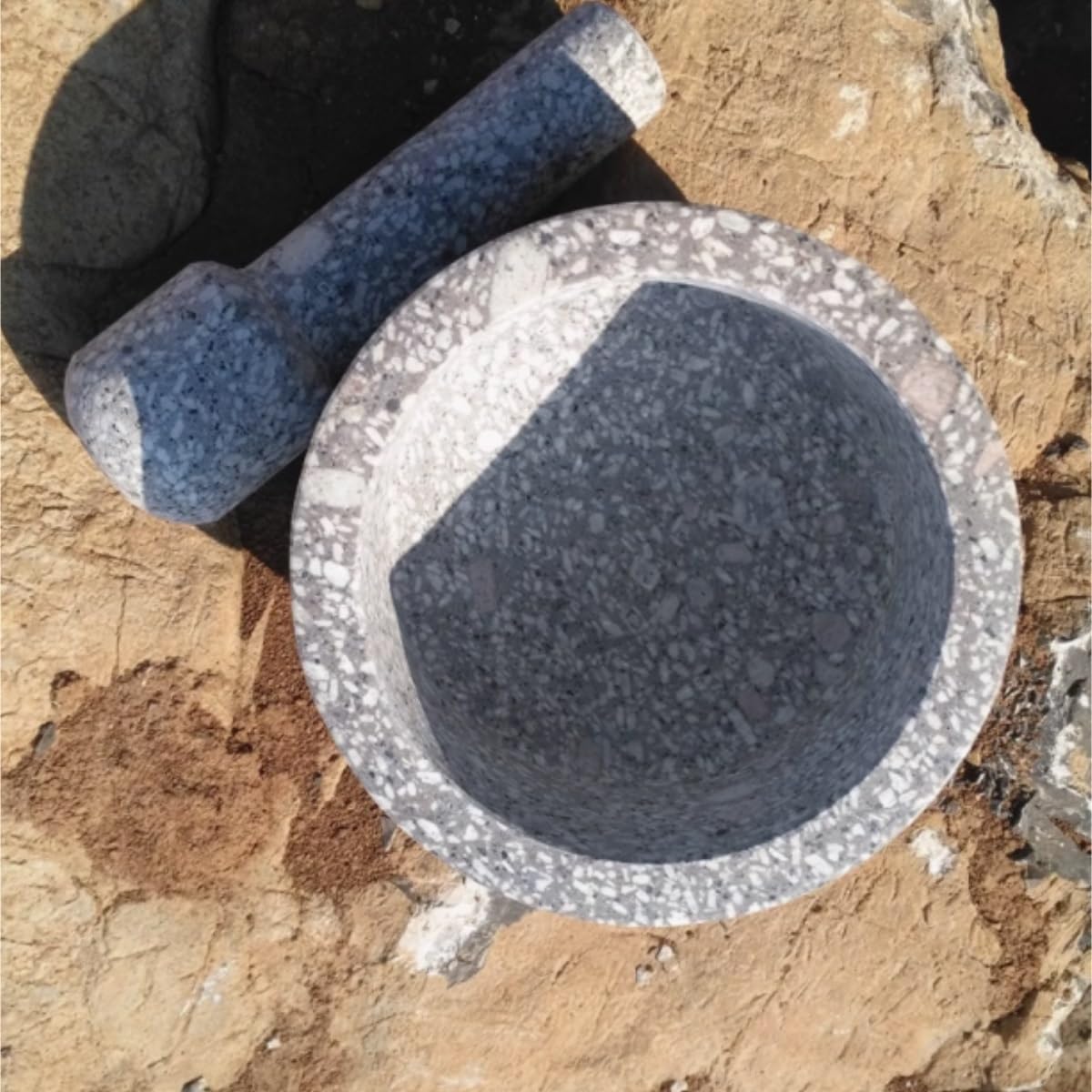 Mortero para Machacar Y Triturar Juego De Mortero De Piedra, Machacador De Ajo, Tarro De Molienda, Machacador De Ajo, Trituradora